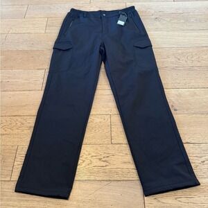 FREE SOLDIER‎ Black Softshell Fleece Lined Cargo Pants Hiking 38x34 (1108)